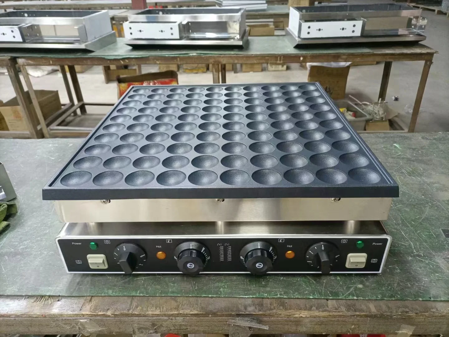 100 Holes Snack Equipment Octopus Balls Electric Quail Egg Grill Cooking Waffle Oven Poffertjes Grill Machine