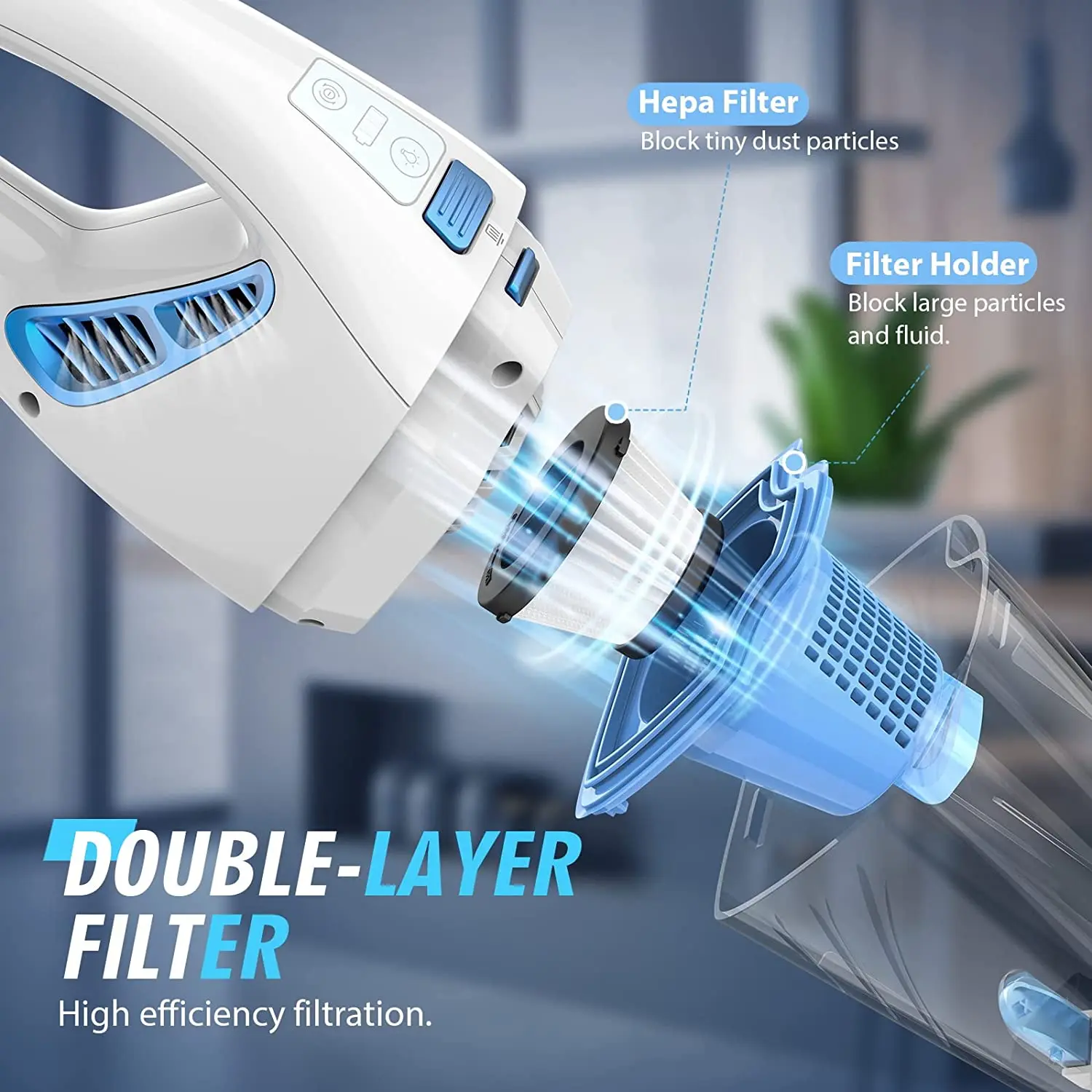 Car Handheld Vacuum Cordless Portable Rechargeable Cordless Handy Vacuuming With Strong Suction For Car And Home Use