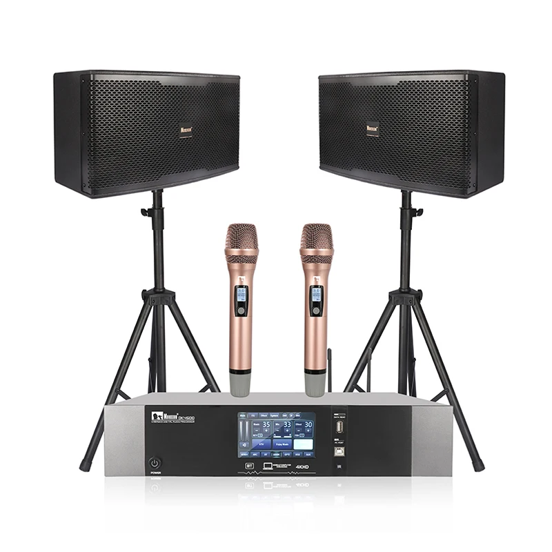 Karaoke set professional speaker audio sound full set karaoke system for entertainment