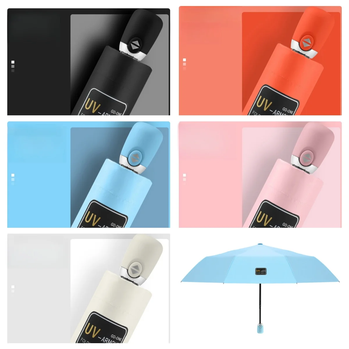Kaan Full Automatic umbrella Stylish automatic open/close mini pocket umbrella waterproof windproof double purpose parasol