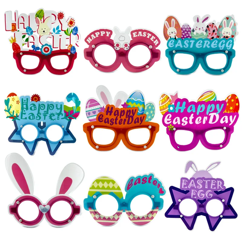 Easter PVC Glasses Children Party Decoration  Cute Bunny Egg Glasses Beautiful Glasses Frames