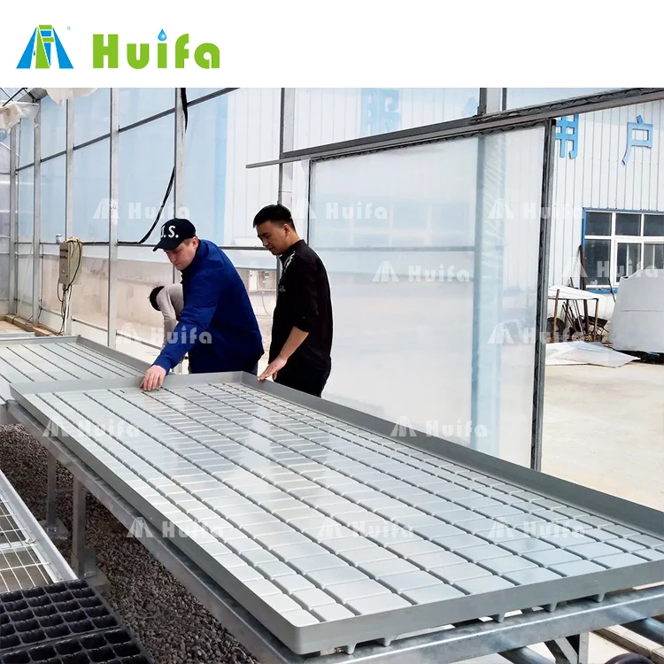 Customized greenhouse ebb and flow seed rolling bench hydroponic grow bed tray table systems rolling benches