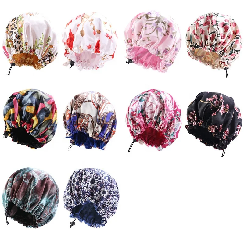  Luxury Double Layer Lace Bonnet Reversible Silk Adjustable Size Hair