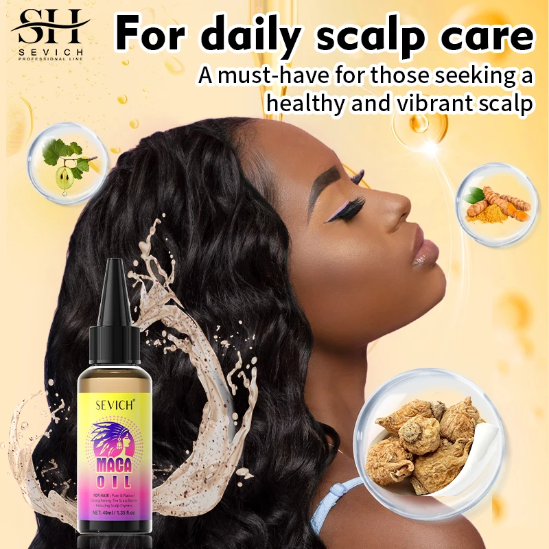 Private Label Organic Maca Powder Castor Oil Hair Growth Serum Oil Hair Care Set For Hair Loss Treatment