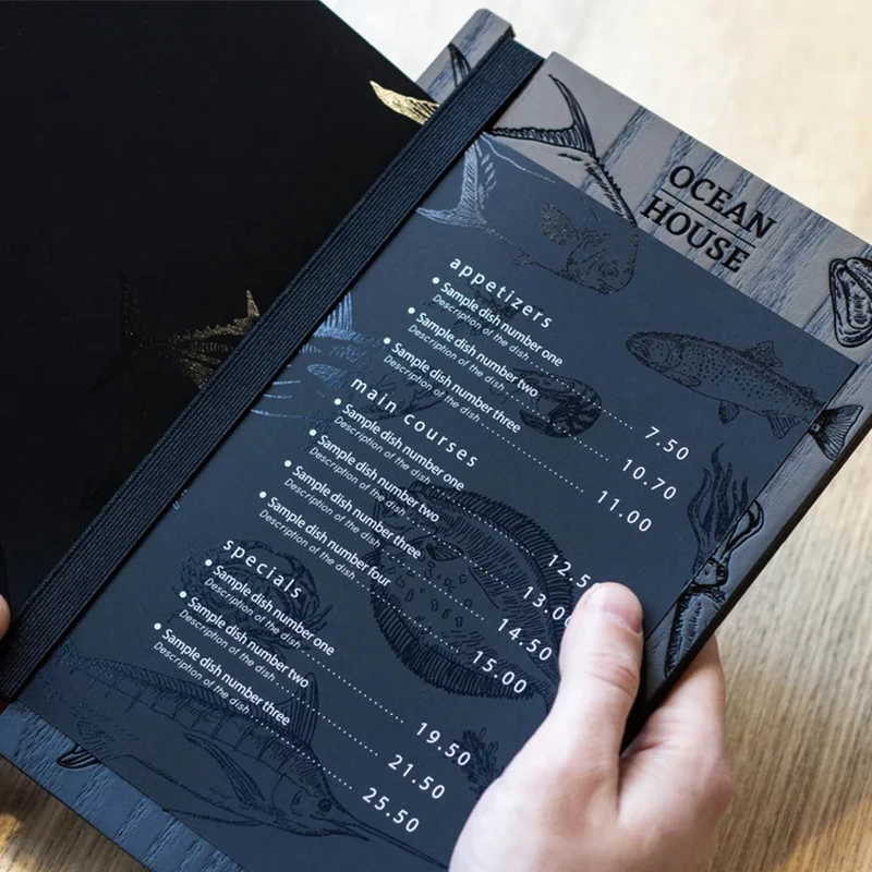 Personalization Custom Advertising Pamphlet Leaflet Diecut Brochure Flyers Restaurant Menu Printing