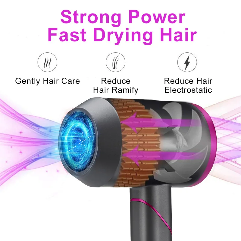 Professional Air Blower Styling Blow Heating Fast Drying Gray Hair Dryer Hammer