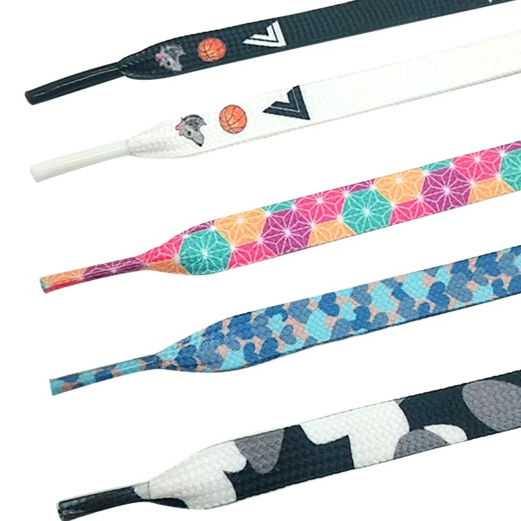 Mingjia Customized Universal Nylon Colour Striped Two Tone Shoelace Flat