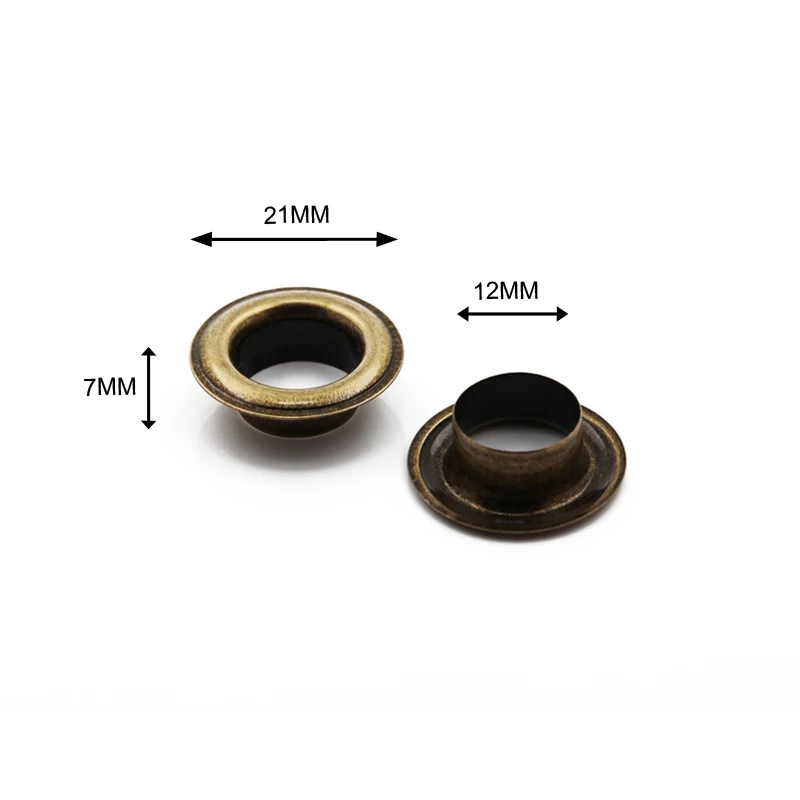 Professional metal grommet supplier antique brass color anti rust round eyelet 12mm for banner