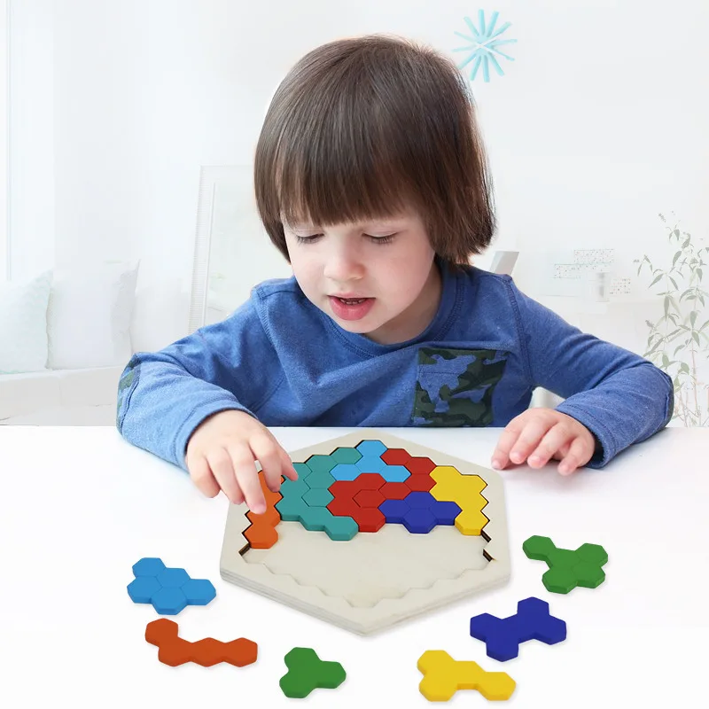 Montessori Wooden Rainbow Toys Wooden Blocks Puzzle  Toy Loose Parts Stacking  Montessori Educational Toys