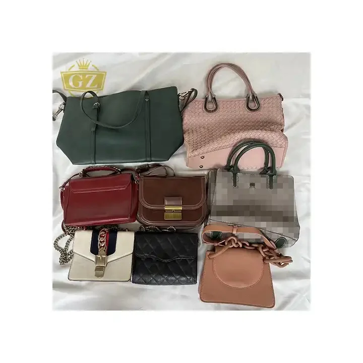 GZ 2023 Wholesale Refined Mixed Colors Used Bags, Factory Direct Ukay Ukay Bales Used Handbags Mixed Bales Branded Ladies
