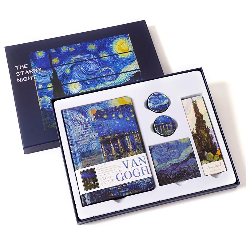 Paul Cezanne New Arrival DIY Stationery Set Van Gogh Note Book Scrapbook Kit for Girl Kids