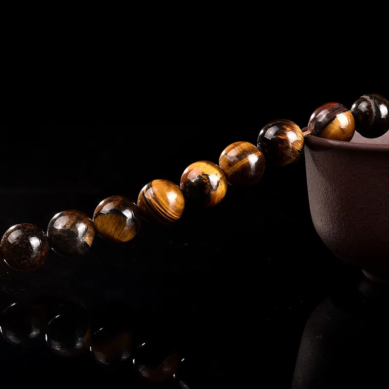 
Wholesale Natural Gemstone Tiger Eyes Beads Round Loose Stone Bracelet Jewelry 4 6 8 10 12 Mm Crystal Beads For Jewelry Making 