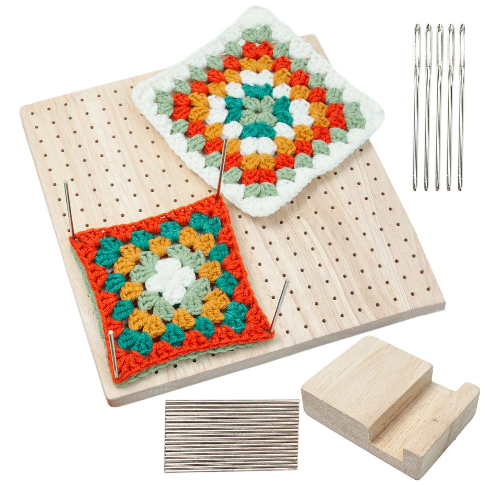 Crochet Blocking Board for Knitting and Crochet Projects Gift Handcrafted Knitting Bamboo Board for Knitting Crochet