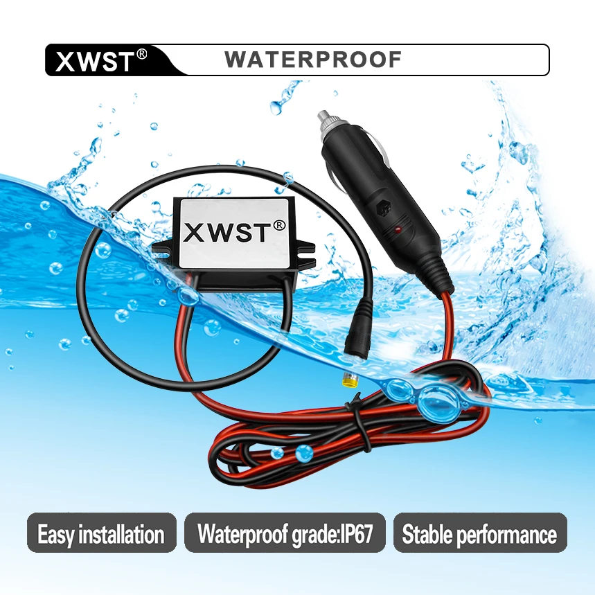 XWST DC DC Converter 24V to 12V 1-5A Car Power USB Output Power Adapter DC Port Car Cigar Lighter Port