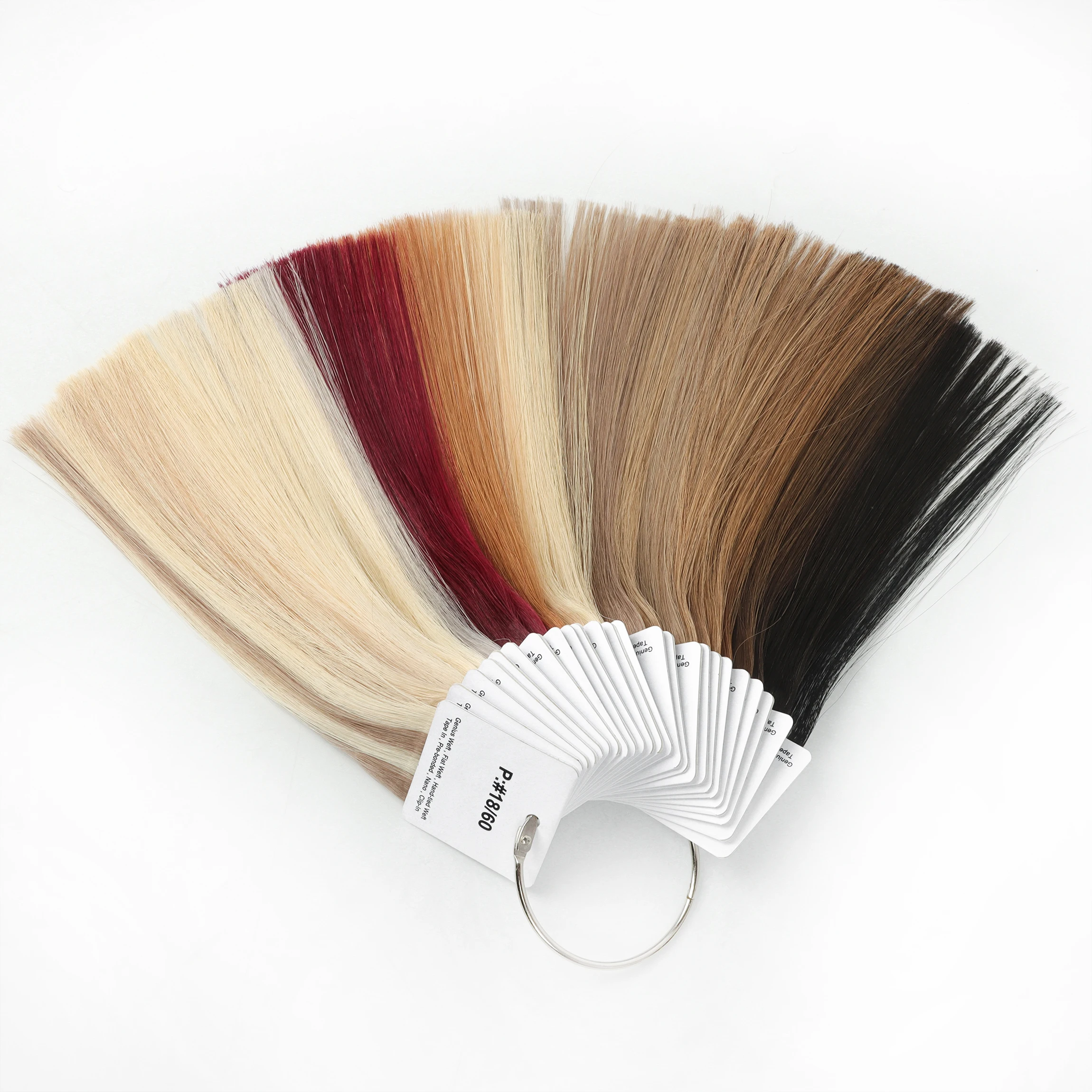 Wholesale high quality salon color ring piano ombre color russisn human hair color swatch hair extension