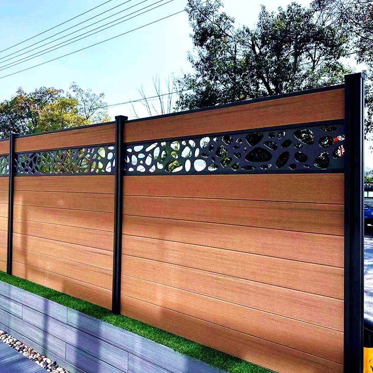 Factory Wpc Fence Boards Modern Outdoor Wood Plastic Panel 6x8