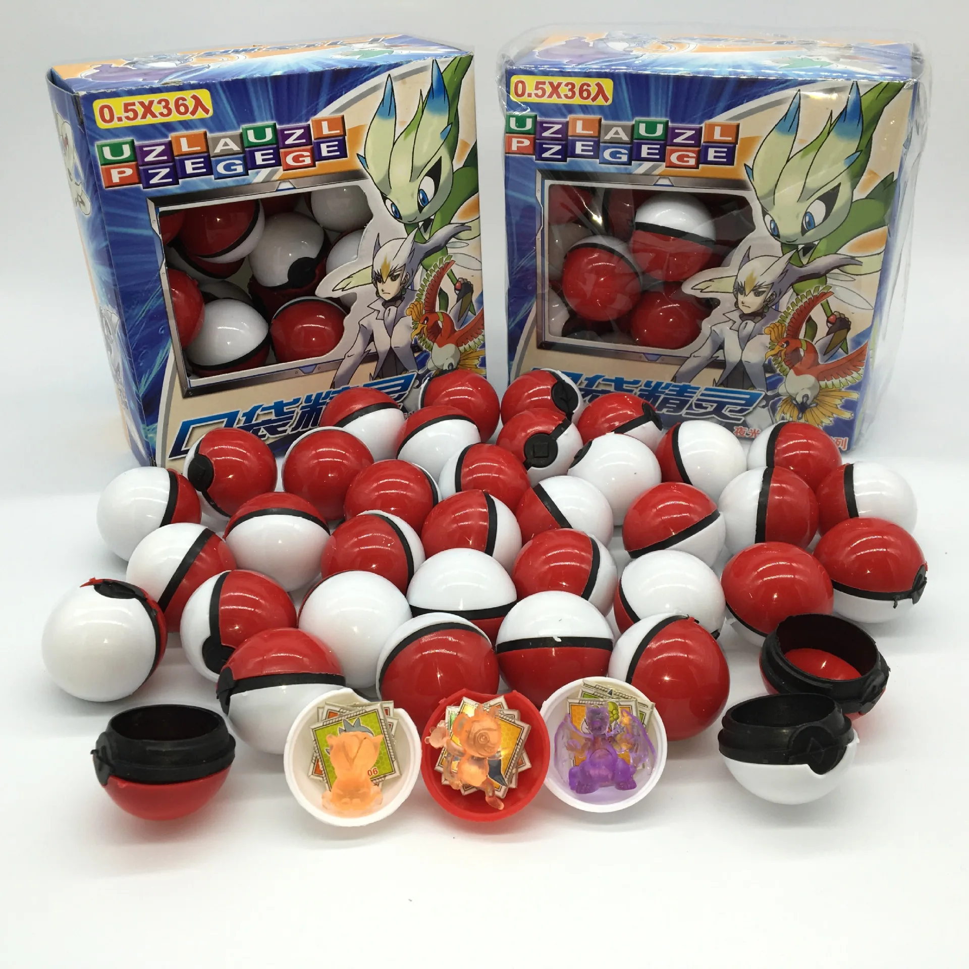 Аниме Pokemoned 36 шт./коробка мультфильм с фигурой игрушечные шарики