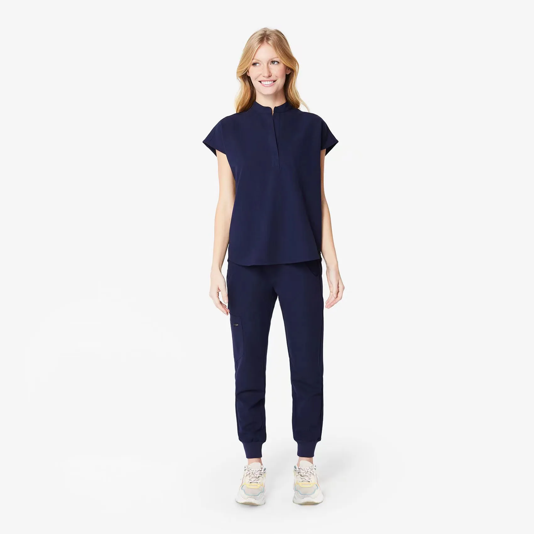 Wholesale  High Quality 4 Way Stretch Spandex Scrub Suits for Women Hospital Uniforms