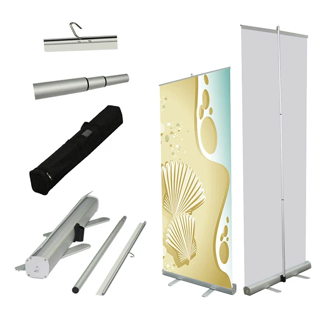 Easy Up And Folding Roll Up Horizontal Banner Stand Cheap Standard Size Of Roll Up Banner Stand