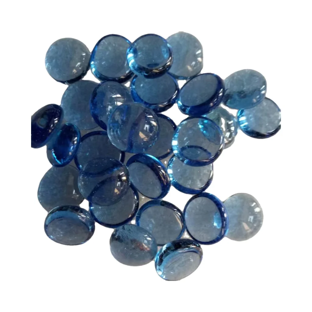 Fire Glass Beads Fireglass Drops Flat Glass Beads for Gas Fire Pit Fireplace Glass Gems for  Aquarium Fish Decoration