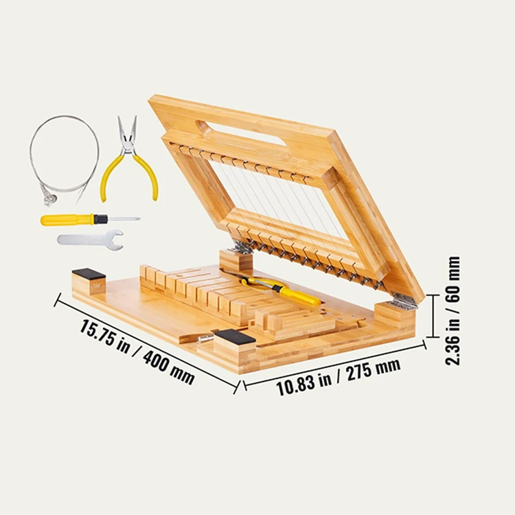 Soap Cutter Multi Handmade Soap Wire Cutter Bamboo Soap Slicer with Steel Wire