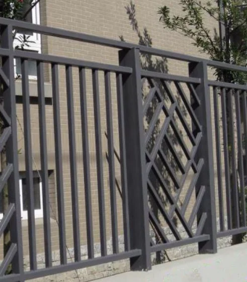Modern fence railing aluminum powder coated black outdoor customized luxury U channel designs balcony aluminum railing system