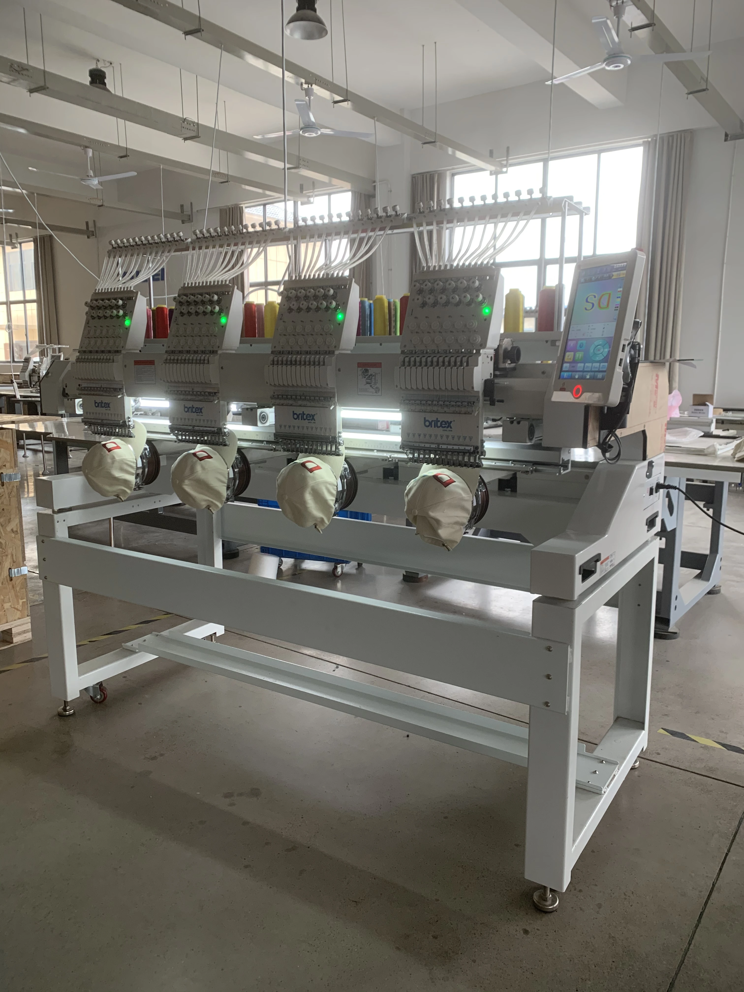 BC-1204 factory price 4 heads 12 needles Industrial hat flat Computerized embroidery machines