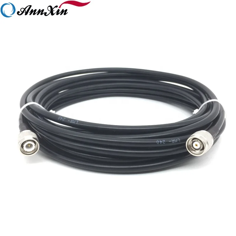 High Quality 6M Long LMR 240 Coaxial Cable RP-TNC Male to TNC Male Plug Cable