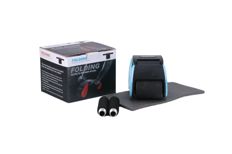 Best Workout Fitness Gym Double Wheels Abdominal Muscle Trainer Foldable Ab Wheel Roller