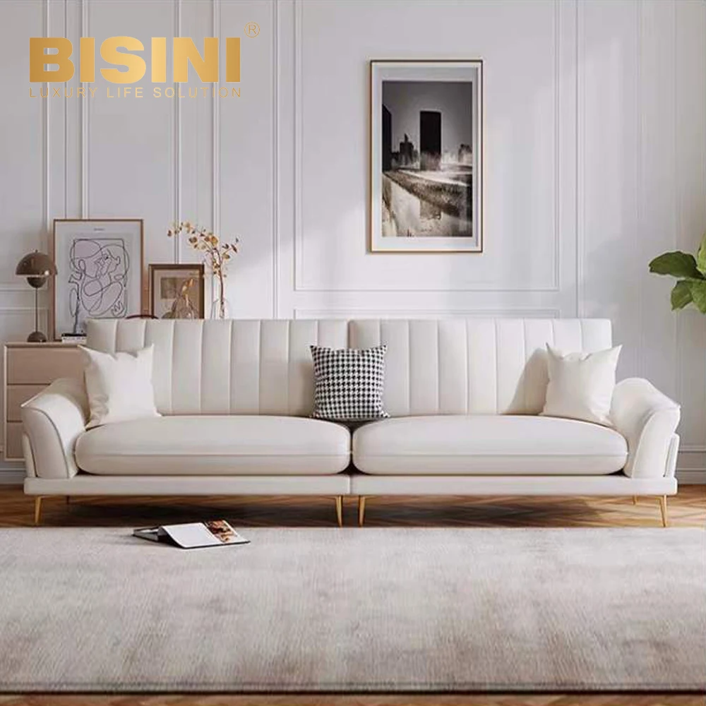 Modern Simple Net Celebrity Italian Minimalist Style Living Sofa New Design Sofa Living Room Light Luxury Size Apartment Sofa