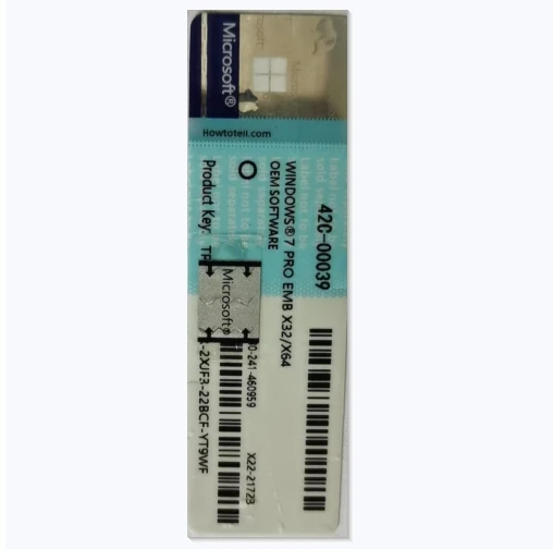 Professional Coa Sticker Key Download Win7 Key Sticker For Win System