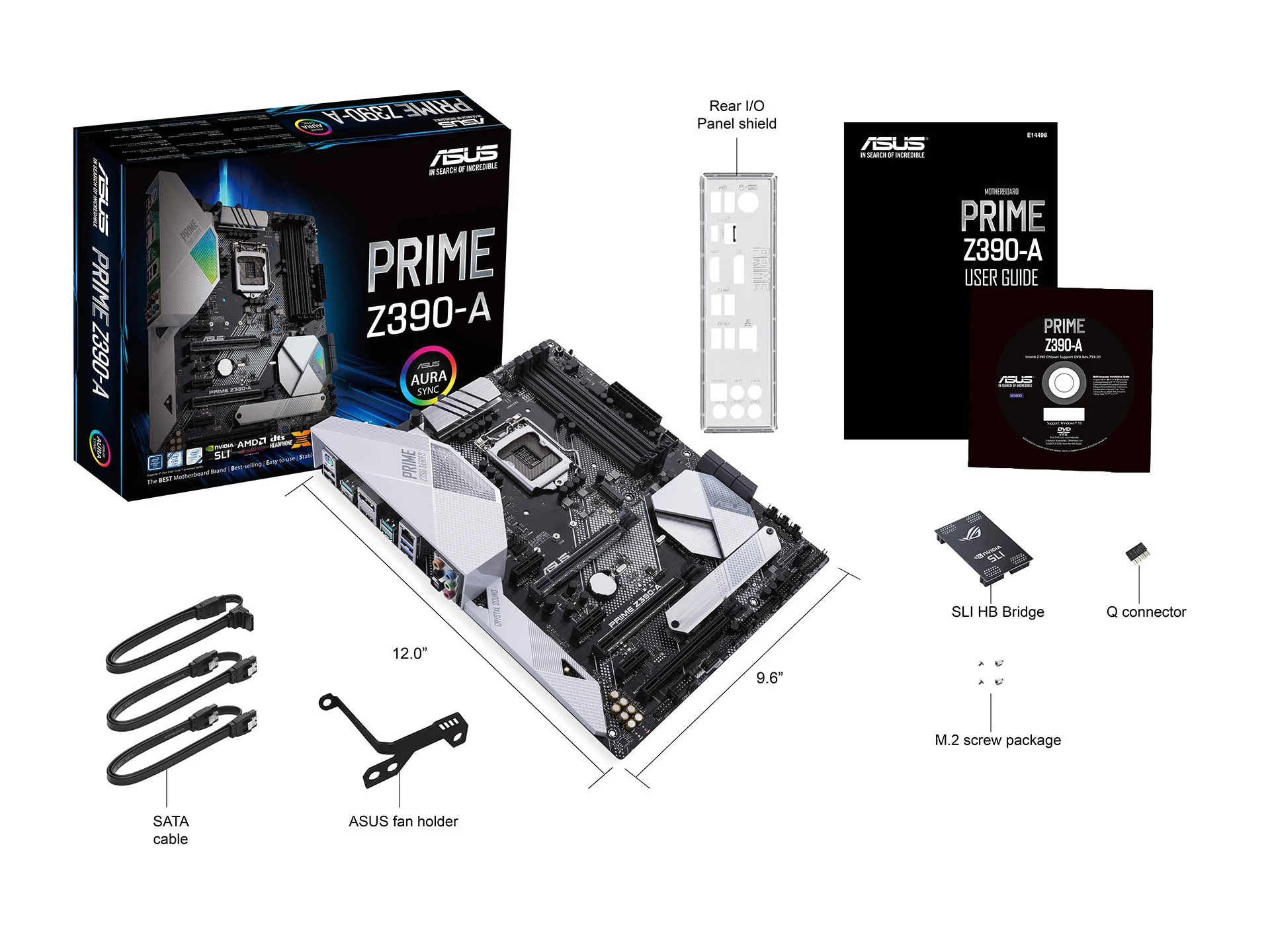 Для ASUS Z390 Raptor материнская плата 1151-pin M.2 блок питания ATX поддерживает 8/9 поколения i9-9900K PRIME