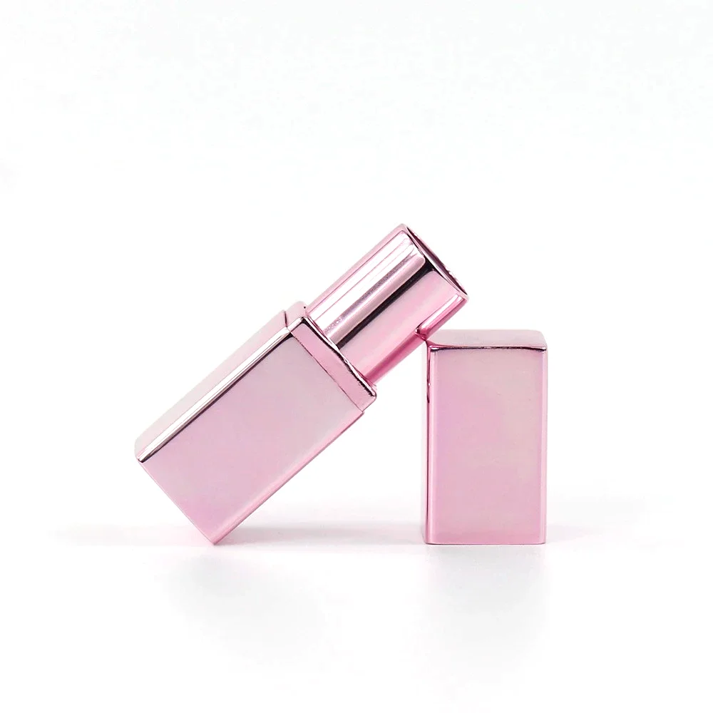 make your own lipstick tube with logo aluminum shiny pretty pink mini tube 1.2g small lipstick tube