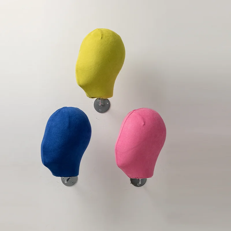 Wholesale Wig Wall Mannequin Female Male Model Hair Wigs Cap Display Holder Fabric Canvas Display Mannequin Head Wall Mount