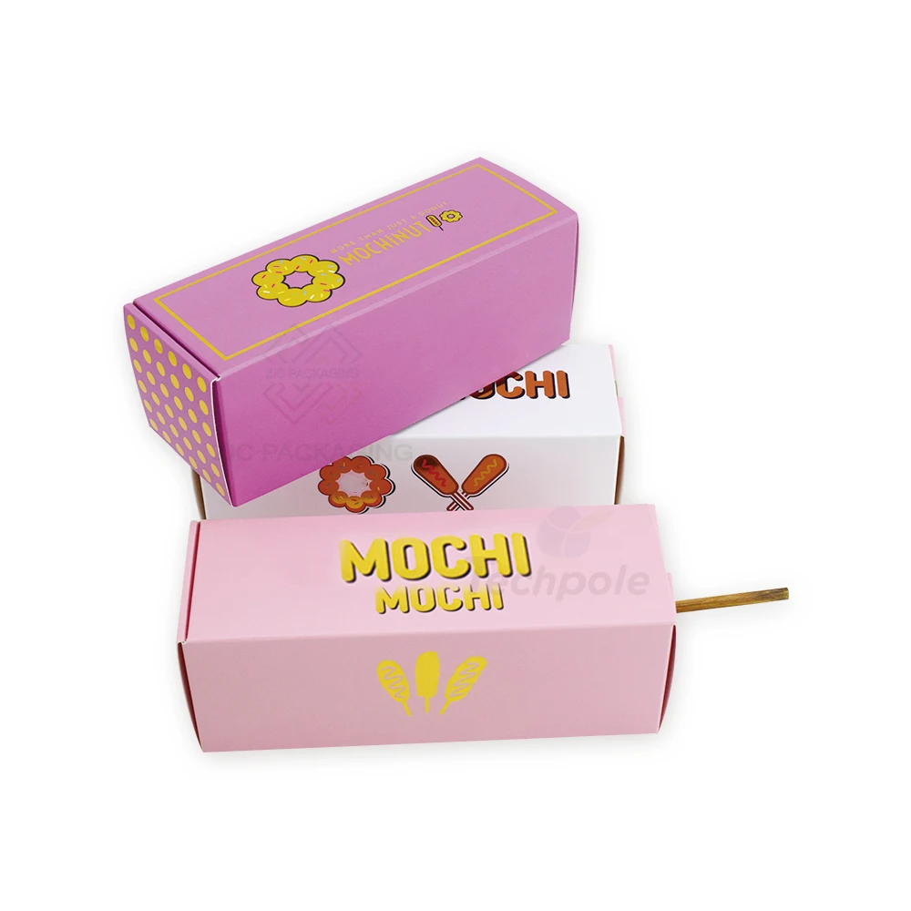 Free Design Manufacturer Supplier Foldable Mochinut Box Donut 2 3 4 And 5Pcs Corndog Boxes Packaging