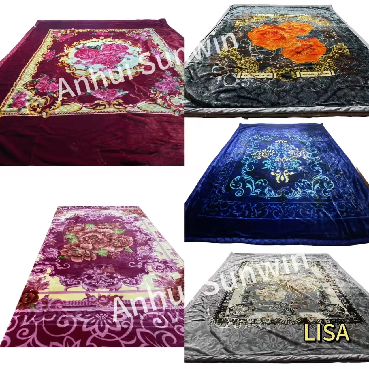 Luxury Comfortable King Size 3-6KG Korean Mink Blankets Plush Blanket Wholesale Raschel Blanket for Winter