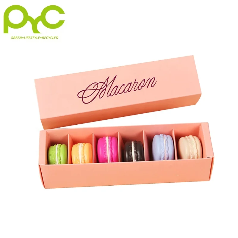 Прямая поставка с завода упаковочная коробка для пищевых продуктов макарон 6 Мини-пирожных маленькая картонная в