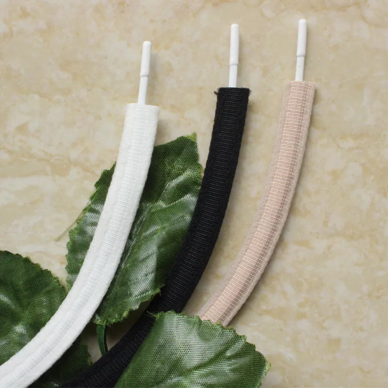 LS124 1cm Elastic Bra Steel Ring Webbing Bright White Black Nylon Steel Ring Cover Underwear Corset Swimwear Accessories