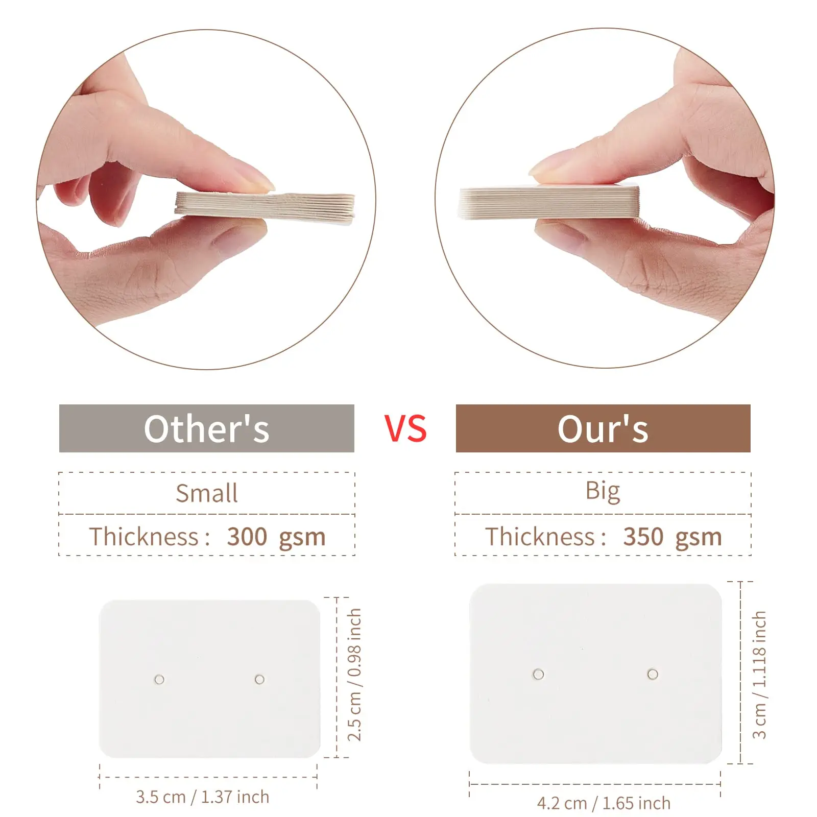 Wholesale Custom Logo High-grade Hot Sale High Quality Jewelry Holder Packaging Display Paper Ring Card Custom Size Accepted T/T