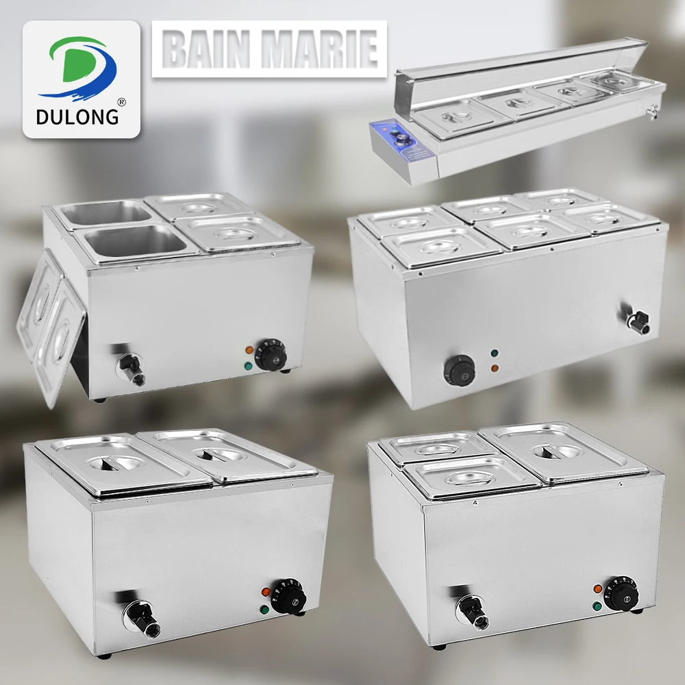 Restaurant kitchen equipment electric food warmer for induction bain marie restaurants 6-Pan electric bain-marie