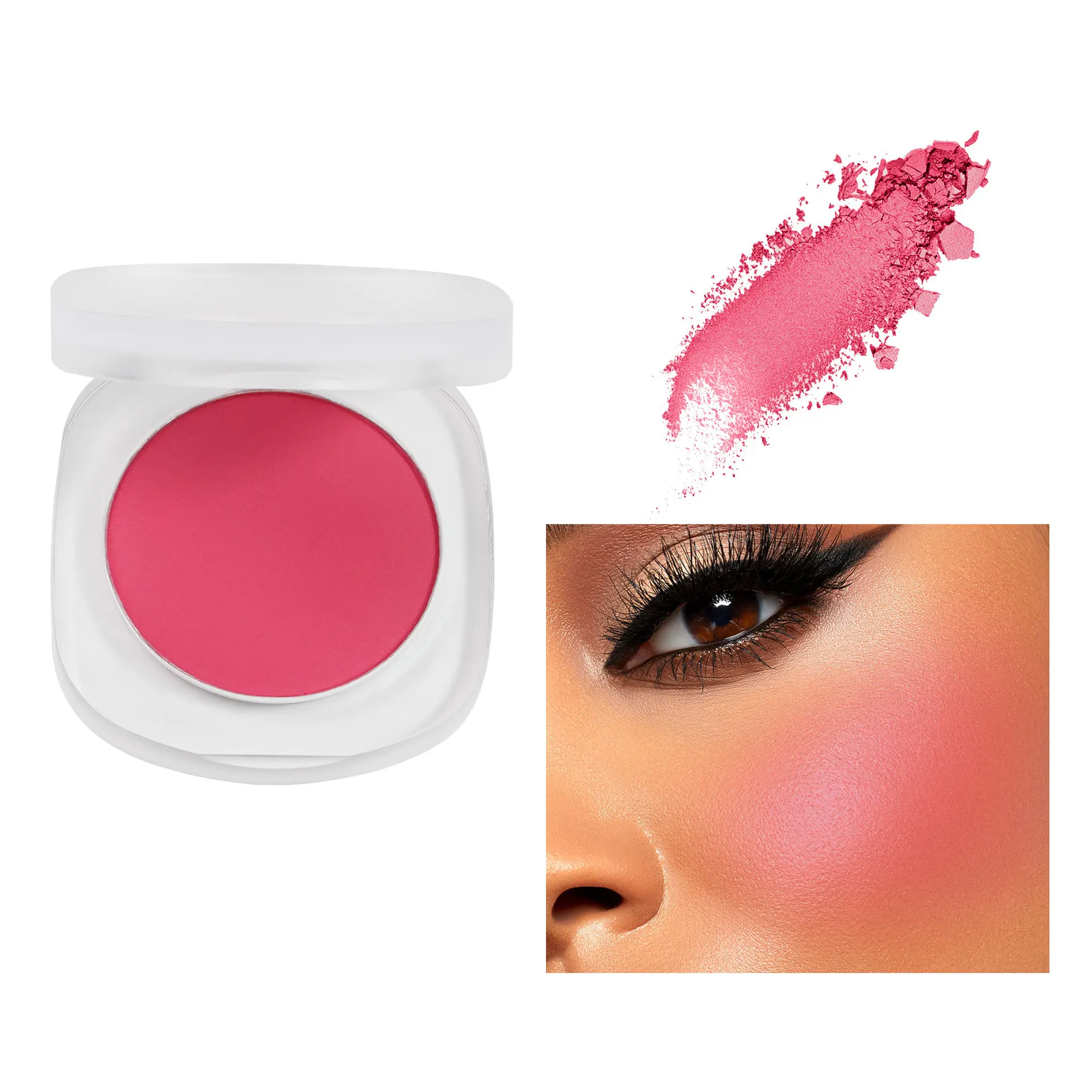 High Pigmented Pink Coral Rouged For Cheeks Smooth Cosmetics Custom Logo Matte Blush Palette Rosy Blusher Facial Blush Powder