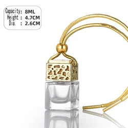2022 Empty 8ml Car perfume Air Freshener Bottle Glass Screen Printing auto perfume Custom Cork Wooden Customized free sample