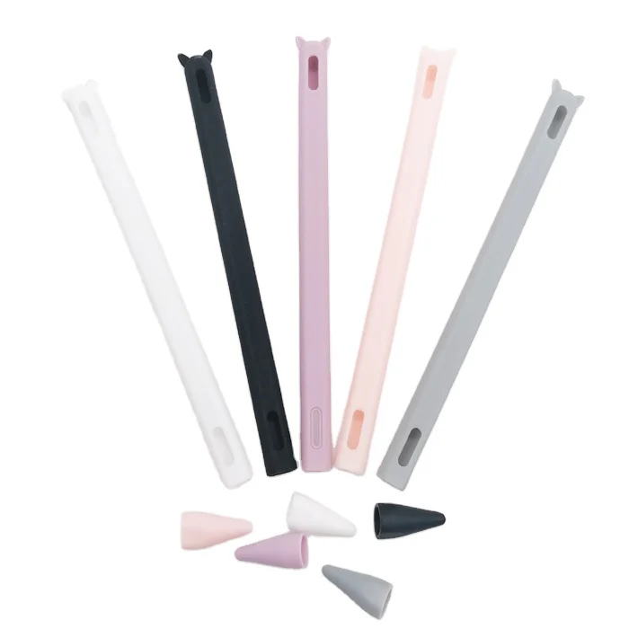 Cut Colorful 1st and 2nd Generation Anti-fall Pen Nib Case Skin Pencil Holder Silicone Sleeve Tip Covers Protector