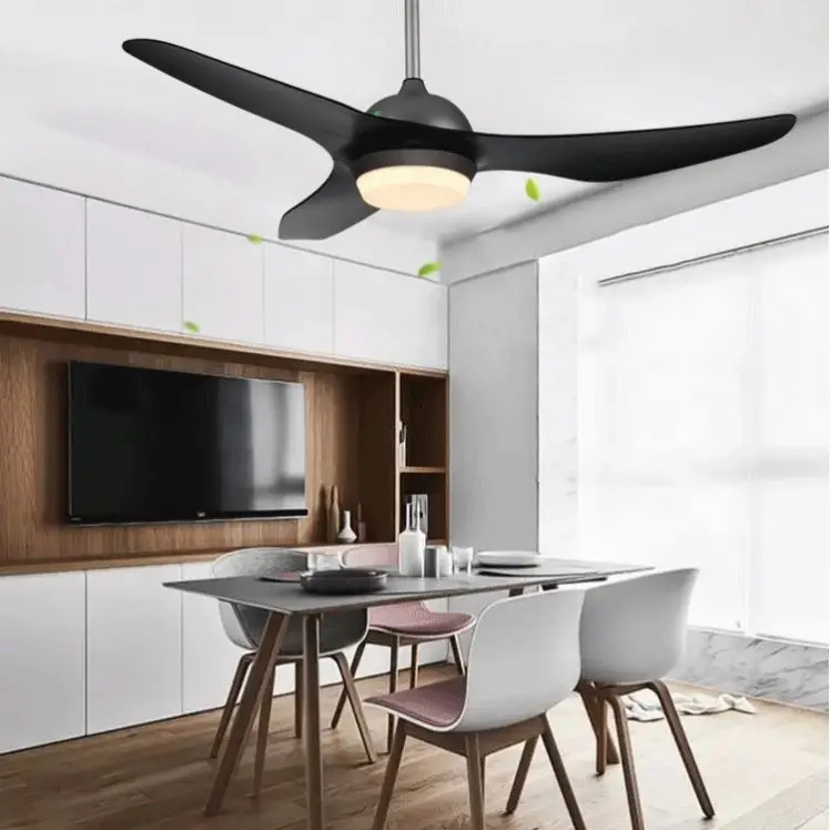 Retro Style Fan 52 Inch ABS Remote Ventilation Decorative Ceiling Fan Lights