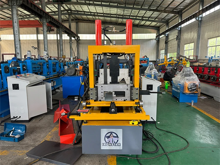 Cheaper Automatic U purlin machine U  Shape Purlin Profile Channel Making Roll Forming Machine automatic size changeable