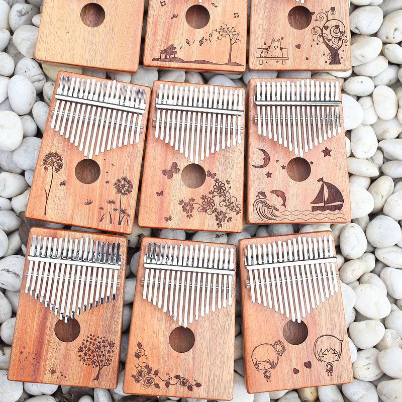 
Wholesale 17 Key Kalimba Thumb Piano Likembe Keyboard Instrument Gift 