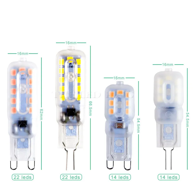 10pcs/lot G4 G9 LED 3W 5W Light Bulb AC DC 12V 220V LED Lamp SMD2835 Spotlight Chandelier Lighting Replace 30W 40W Halogen Lamps