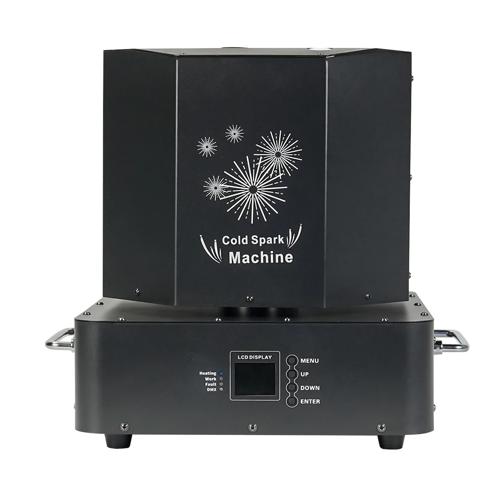 SP 1300W DMX Double Head Rotating Spark Machine not hurtful 360 Rotation Fireworks Cold Spark Machine for Wedding Party disco dj