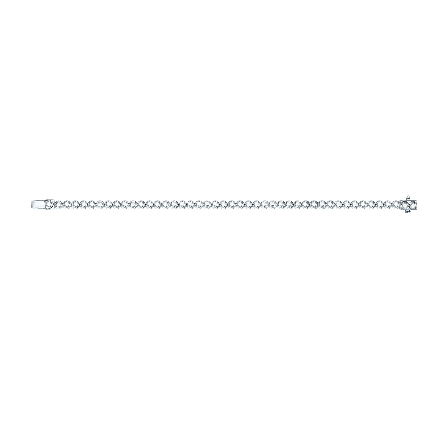 Abiding Gold Jewelry Custom Lengths Bezel Round 3mm 3.798ctw Small Diamond Real Au750 18K Gold Lab Grown Diamond Tennis Bracelet
