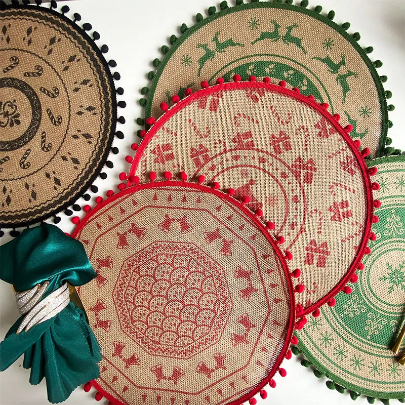 Christmas Long Table Runner Cloth Printed Table Flag Tablecloth Placemat Party Dinner Home Decor